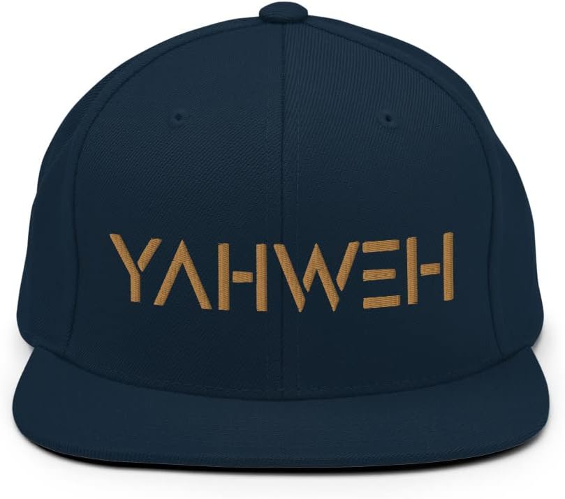 Yahweh Embroidered Snapback Hat, Christian Faith Jesus God Hat