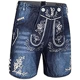 PAULGOS Herren Trachten Jeans, Kurz in 2 Farben Gr. 44-60 JEK3 (Blau, 44)