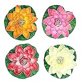 ▶Schöne Dekoration: Diese künstlichen Lotusblumen eignen sich nicht nur hervorragend als Dekoration für Aquarien, Aquarien, Teiche und Gärten, sondern können auch als Requisiten und Weihnachtsgeschenke verwendet werden.