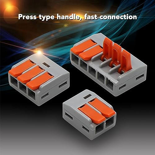 Conectores de cable tipo prensa kit de 60 terminales rápidos compactos 450 6