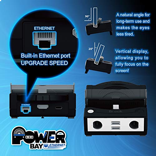 Brook Power Bay Ethernet - Portable, Fast Charging, Dock Stand, Docking Station for Nintendo Switch, Built-in Ethernet Port and GameCube Controller inputs, Supports HDMI Output, Stable Network Connect - Thumbnail 5