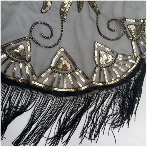 Katutude Women's Fringed Shawl Wrap 1920s Sequin Beaded Flapper Evening Shawls for Wedding Formal Party Evening Dresses2