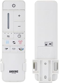 Anderic UC7225T Ceiling Fan Remote Control Replacement 9-Speed Fan Control with Light Dimming, Breeze Compatible ONLY with Home Decorators Collection TR198A KUJCE10308 Receiver Required White