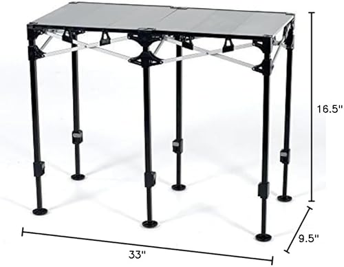 Miniatura 2 de E-Z UP Sistema de mesa instantánea, 2 por 4 ', plateado