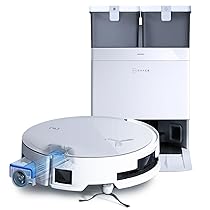 ECOVACS DEEBOT X8 OMNI Robot Aspirapolvere Lavapavimenti con Stazione Auto-Pulente, 18000Pa, Spazzola OZMO ROLLER Auto-Lavaggio Mocio Istantaneo con Acqua Calda a 75℃, Asciugatura Aria Calda, Bianco