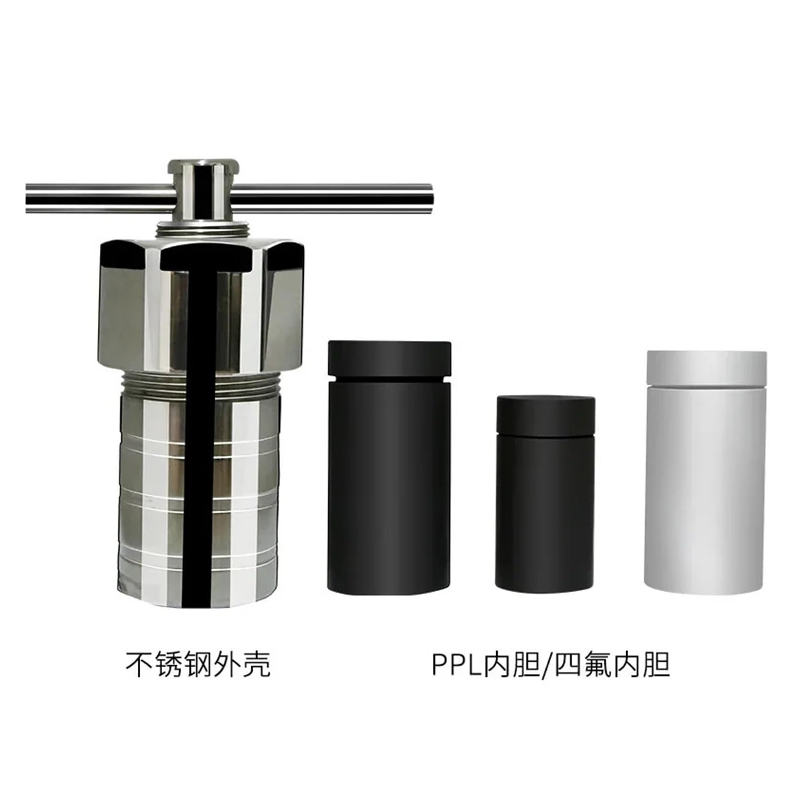 Autoclave, Serbatoio di distione ad Alta Pressione con reattore for Autoclave di sintesi idrotermale Rivestito da 100 ml 3Mpa(25ml)