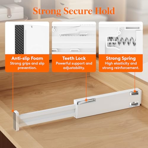 image for Lifewit 8 Pack Kitchen Drawer Dividers 2.36