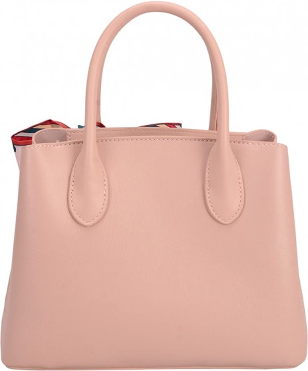 David Jones - Bolso de mano para mujer - Bolso de piel sintética Bandolera - Multibolsillos Varios compartimentos - Capas Ciudad Trabajo Bolso Elegante Clásico Chic Señora con Lazo, gris, Talla única