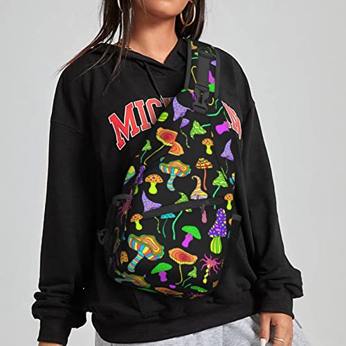 Niukom Mushroom Sling Backpack Crossbody Chest Bag Shoulder Bag Gym Cycling Travel Hiking Daypack For Women Men #TOP4