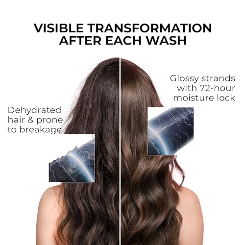 Image of Streax Professional Vitariche Gloss Shampoo with Hyaluronic Acid -300ml, Sulfate-Free Shampoo for Dry, Damaged & Frizzy Hair, Hydrating & Nourishing Shampoo with Hyaluron Molecules for Frizz Control, For All Hair Types