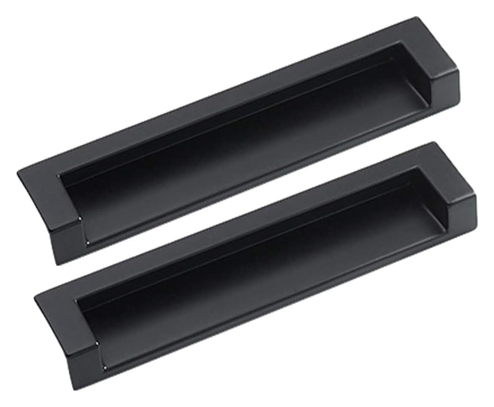 LQZAXSRDR Concealed Drawer Handles, Recessed Handle Cabinet Pull Concealed Sliding Door Multicolor 96mm 128mm(Black,Hole Distance 128mm)