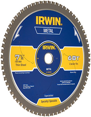 Irwin 7-1/4-Inch Metal Cutting Circular Saw Blade, 68-Tooth (4935560) #TOP1