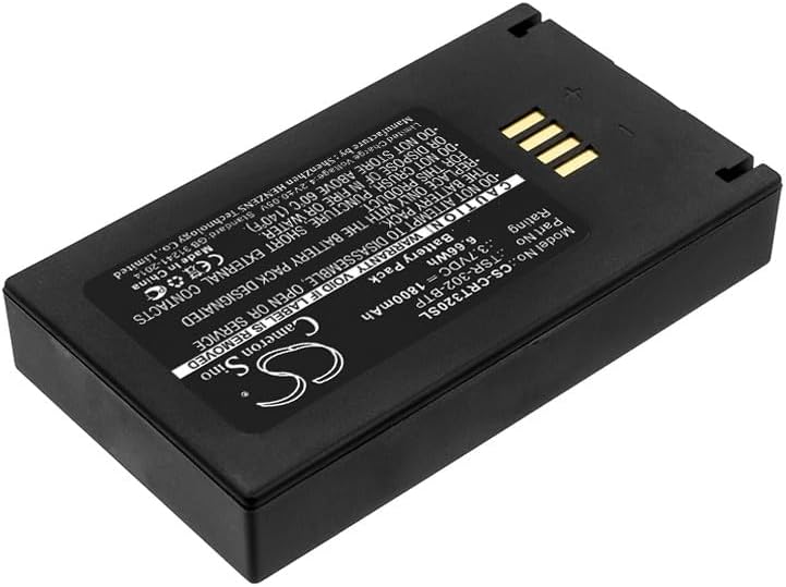 Cameron Sino Battery for Crestron TSR-302, TSR-302 Handheld Touch Screen PN:Crestron TSR-302-BTP 1800mAh / 6.66Wh