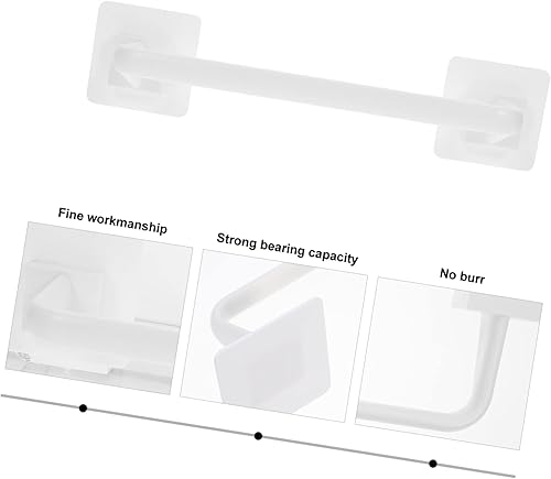 Miniatura 2 de CIYODO Toallero de cocina con perforaciones autoplásticas para ropa zapatos toallas de baño barras de níquel soportes de pared organizadores de