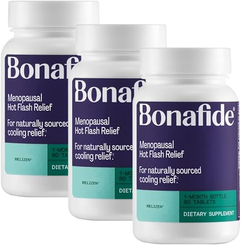 Relizen by Bonafide. Alivio de los sofocos menopáusicos y sudores nocturnos. — Suministro para 3 meses (180 tabletas)
