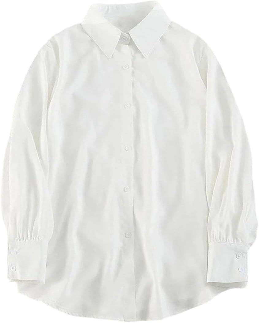 Women's Chiffon Long-Sleeved Loose Button Top