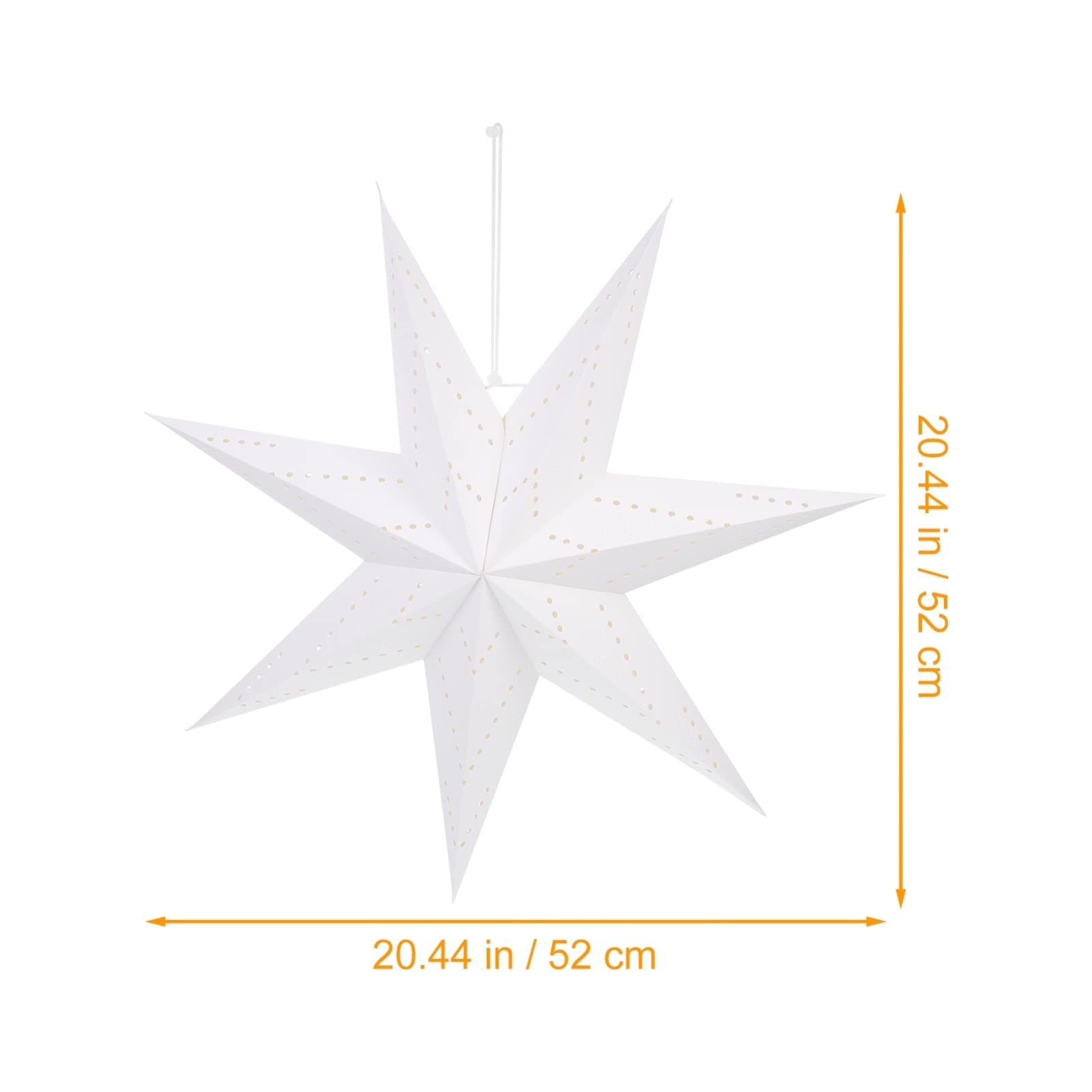 LIOOBO Paper Star Lantern: Star Lampshade Hanging Decoration, Christmas Tree Paper Stars Ornaments, Home Decor for Christmas Halloween Wedding Birthday Party 2pcs (Without Bulb, Picture2)