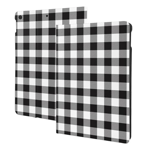 Housse iPad 10.2 écossais noir pour iPad 9/8/7e génération
