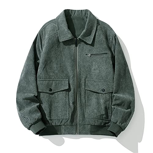 Veste bomber velours côtelé homme finition premium coupe ajustée style rétro chic