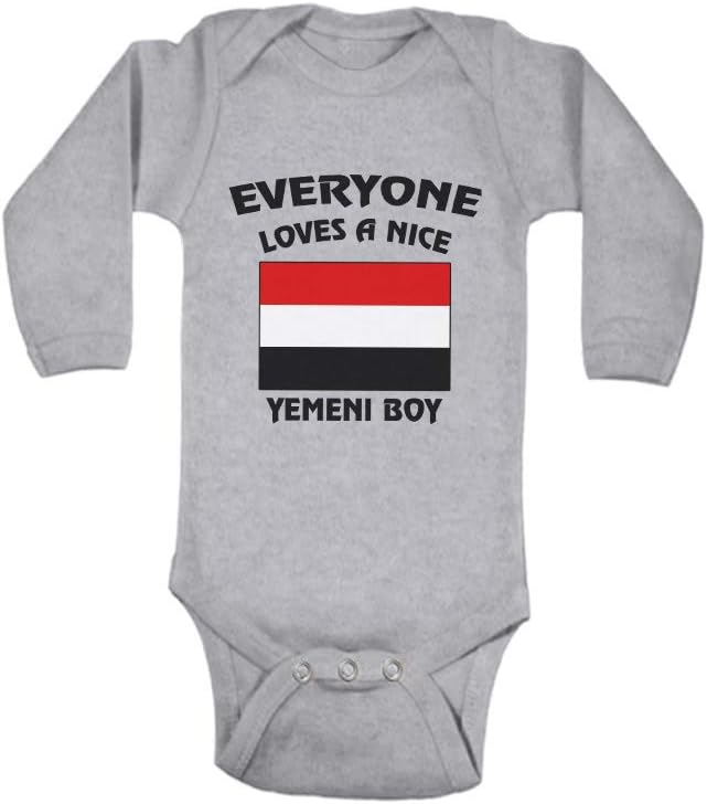 Baby Long Sleeve Bodysuit Everyone Loves A Nice Yemeni Boy Yemen Countries