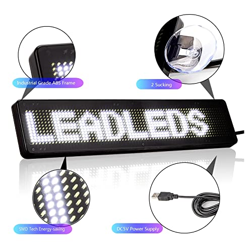 Evita la falta de visibilidad con el Panel LED de coche programable para ventanas traseras 6