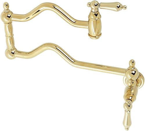 Miniatura 7 de Kingston Brass KS2102AX Heritage - Llenador de ollas de latón pulido, 24.13 x 2.19 x 11 pulgadas