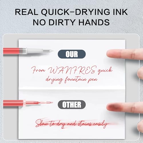 WANFRES Gel Ink Ballpoint Pen Refills 0.5mm, Red 30 Count, Retractable Press-On Pen Barrel Ink Refills, Compatible with Pilot G2 Pentel Energel Jetstream Sharpie S-Gel Uniball Signo Zebra Sarasa — view 2
