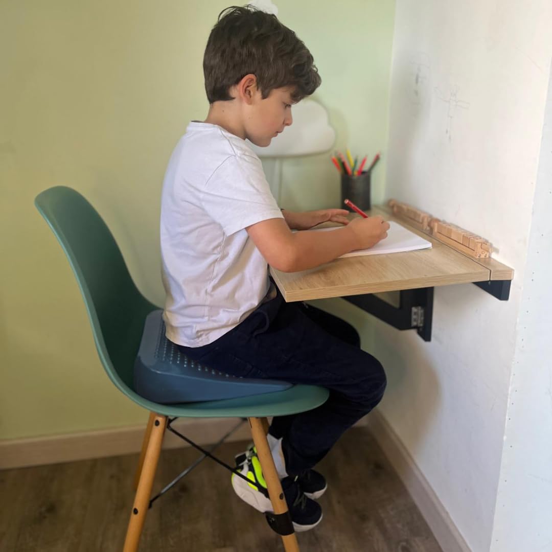 Kit Équilibre Enfant | Coussin Gonflable de Concentration + Élastique de Chaise + Pompe | Aide TDAH, Posture, Gestion de l’Agitation et Attention (dès 3 Ans)
