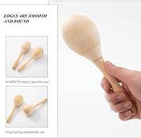 Vista 4 de Vaguelly Maracas de madera, 20 maracas de madera, maracas en blanco, sin terminar, pintadas a mano, maracas, fiesta mexicana, maracas, instrumentos