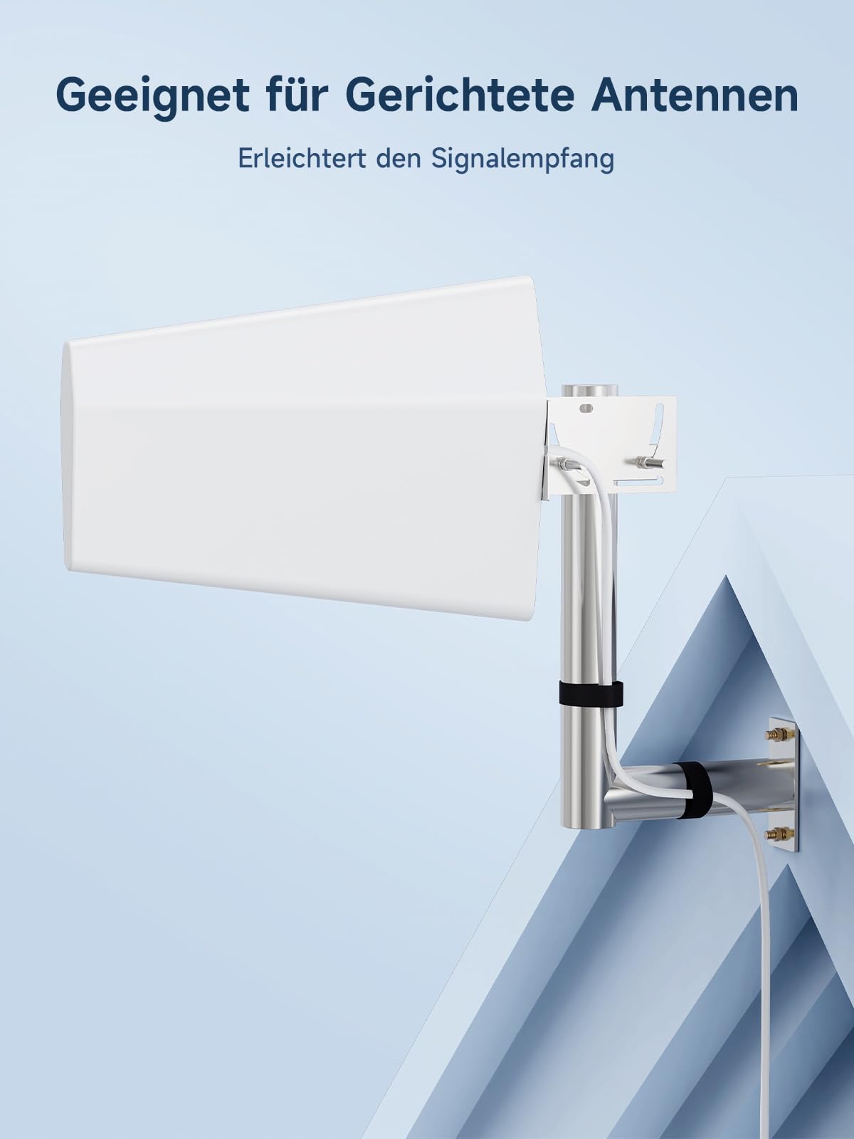 ANNTLENT Antennenmast Halterung L-Typ für Außenantenne-Universal 30cm Länge Außenantennen Mast für Handy-Signalverstärker Antenne/Satelliten Antenne Halterung