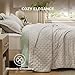 Bedsure King Quilt - Linen Bedspread King Size & Lightweight Comforter, Modern Farmhouse Coverlet with Clover Pattern, Ultra Soft All-Season Bedding, 106 x 96 Inches