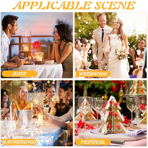 Image of Kichvoe Metal Floral Hoops: Moon Table Decoration Set with Wooden Stands 10.23X7.87 Inches Wedding Centerpiece for DIY Reception Party and Celestial Theme Events