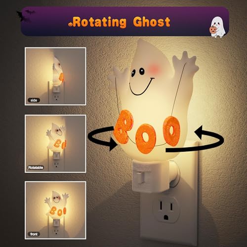 Image of JandCase Halloween Night Light, 2 Pack 3000K Night Lights Plug into Wall