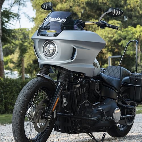Advanblack FXLRS Fairing Kit FXLRT Fairing ST Fairing Compatible with Harley Low Rider/Lowrider S, Road King, Street Bob, Fat Bob & Dyna, Windscreen, Headlight Cowl - Thumbnail 5