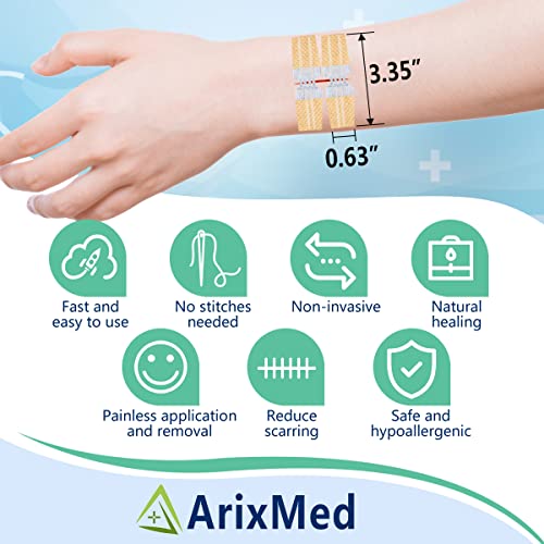 Emergency Wound Closure Device, Zip Sutures Butterfly Bandaids - 4 Set Laceration Repair Kit Without Stitches, Quick Clot - Zip Sutures Laceration Kit By Arixmed #TOP1