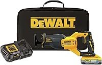DEWALT 20V MAX XR Brushless Cordless Reciprocating Saw Kit DCS382H1 with POWERSTACK 5.0Ah Battery & Charger