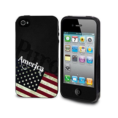 Coque iPhone 4S Puro protège des chutes motif USA noir
