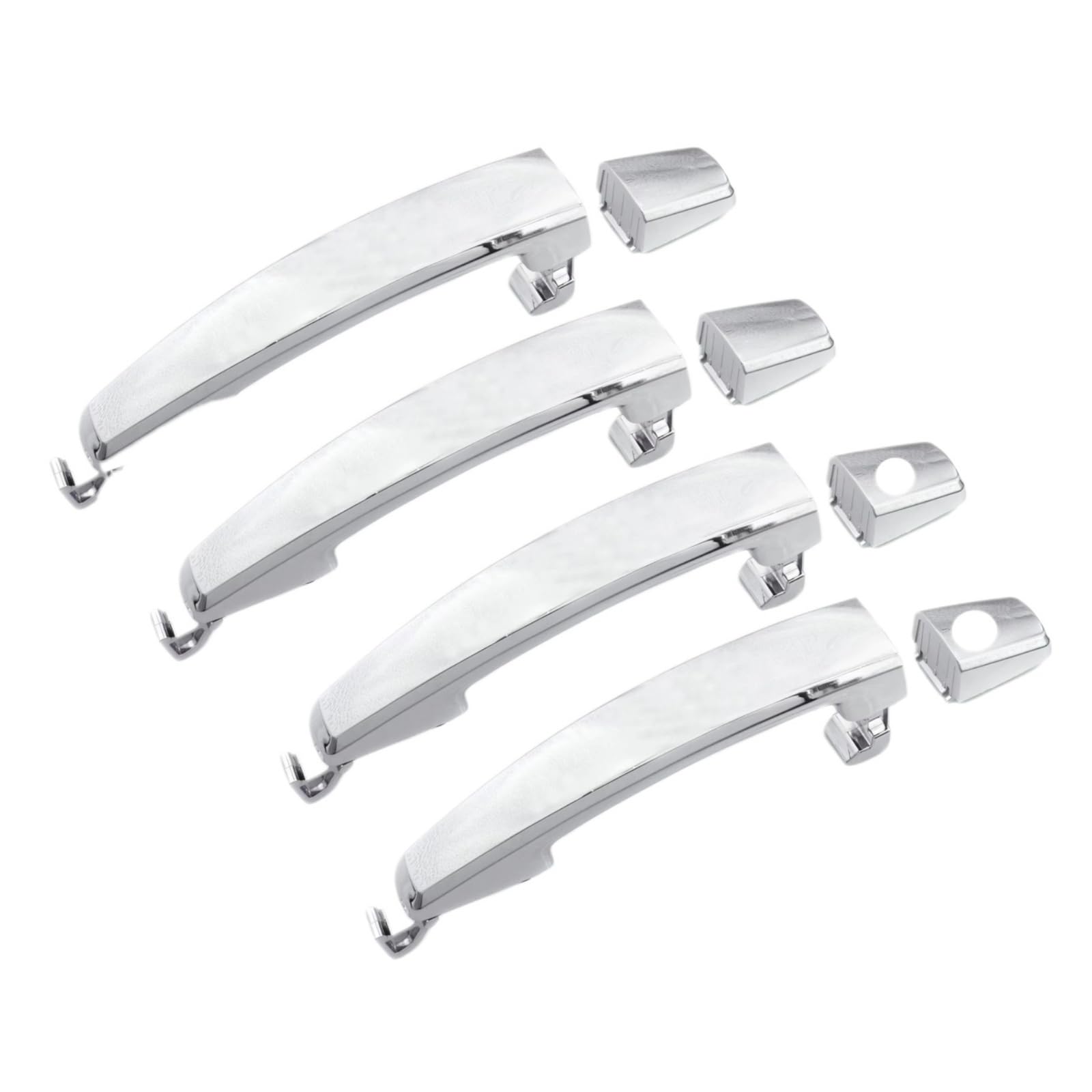 Qjahxkf 4 Sides 2 Holes Replacement Exterior Door Handles Chrome Exterior Door Handle 96468266 96468306 For Chevrolet For Captiva For Sport For Aveo For Saturn For Vue Outer Handle(4 Sides 2 Holes)