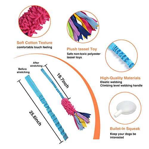 Wodoca Dog Tug Toy,Dog Toys For Aggressive Chewers Dog Rope Toy With Strong Squeak - Easy To Grap Large Dog Chew Toy Ideal For Training For Puppy, Middle Dog Play,Hand Made… #TOP2