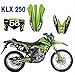 Motocross Graphique Décalques d'autocollants pour Kawasaki 250 KLX KLX250 2008 2009 2010 2011 2012 2013 2014 2015 2016 2017 2018 2018 KLX 250 (Color : Red)