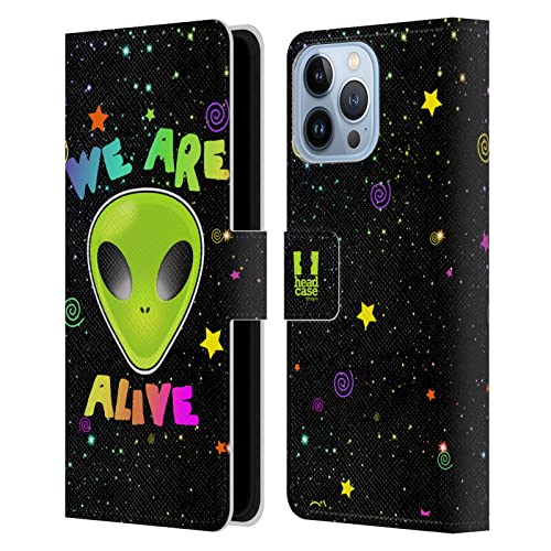 Carcasa de Cuero Tipo Libro compatible con iPhone 13 Pro MAX funda protectora Head Case Designs