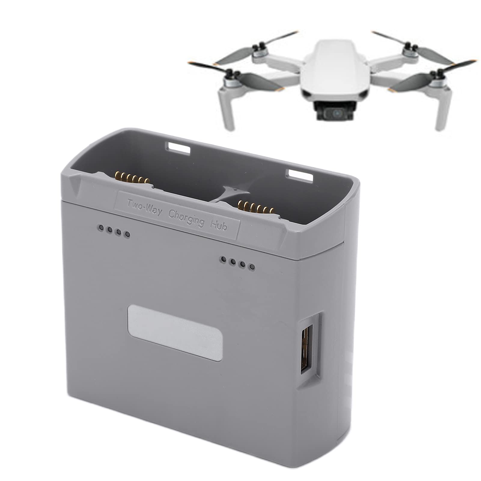 XUMIUZIY Caricatore a Doppia Batteria per DJI Mini 2 e Mini SE Drone (GRAY)