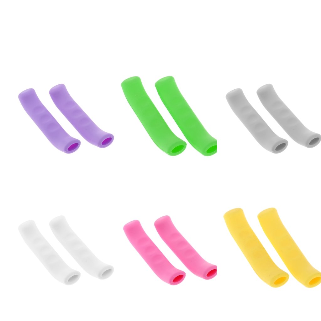 1 par de fundas suaves para palanca de freno de bicicleta, color morado