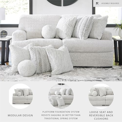 Image of Signature Design by Ashley 82-in Small White Sectional Couch