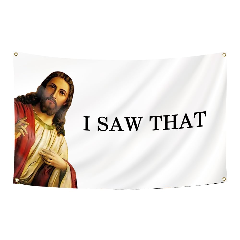 ToFlagify Lustige Flagge „Jesus Loves You“ – 90 X 152 Cm, Polyester, Für Zimmer, Party & Dekoration