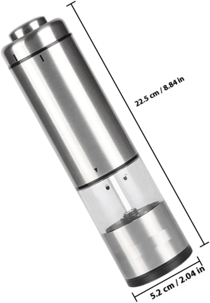 SECFOU Electric Stainless Steel Pepper Grinding Tool Battery-free Manual Pepper Mill for Kitchen Cooking and Table Use