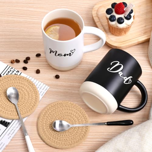 YHRJWN Mom and Dad Gifts, Mom and Dad Mugs, Mother's Day Christmas Gift for Parents from Daughter Son, New Parents Gifts for Couples, 16 Oz - Image 3