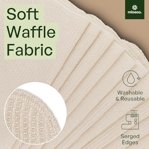 Image of 5 Pack Multicolored Reusable Paper Towels - Large Size - Nature Friendly - Organic Cotton Alternative - Thick, Strong, Paperless Kitchen Dish Cloths - Reusable Napkins - Dish Towels - Cloth Napkin