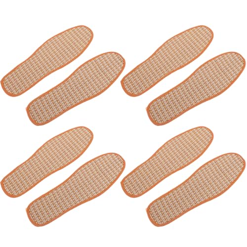 CIYODO 4 Pairs Bamboo Charcoal Shoe Inserts Breathable Deodorant Insoles Sweat-Absorbing Shoe Pads for Men Women Comfortable Footwear Freshness and Odor Control