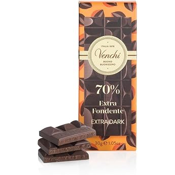 Venchi - Mini Bar Extra Bitter 85% 35 g - With Selected Cocoa Blends - Gluten Free - Vegan